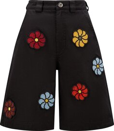 Шорты Moncler Genius x JW Anderson Floral Detailed Shorts &apos;Black&apos;, черный