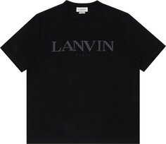 Футболка Lanvin Tonal Embroidery T-Shirt &apos;Black&apos;, черный
