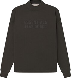 Толстовка Fear of God Essentials Relaxed Crewneck &apos;Off Black&apos;, черный