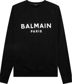 Толстовка Balmain Logo Print Crewneck Sweatshirt &apos;Black&apos;, черный