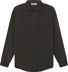 Рубашка Fear of God Essentials Filled Nylon Shirt Jacket &apos;Off Black&apos;, черный