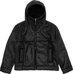 Куртка Supreme Faux Shearling Hooded Jacket &apos;Black&apos;, черный