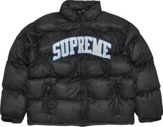 Пуховик Supreme Mesh Jersey Puffer Jacket &apos;Black&apos;, черный