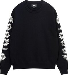 Свитер Stussy Sleeve Logo Sweater &apos;Black&apos;, черный