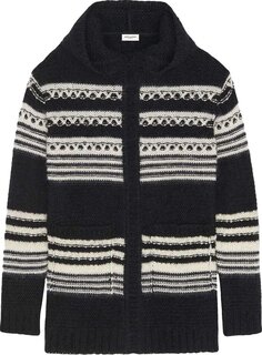 Кардиган Saint Laurent Baja Cardigan &apos;Black/Natural&apos;, черный