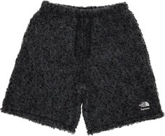 Шорты Supreme x The North Face High Pile Fleece Short &apos;Black&apos;, черный