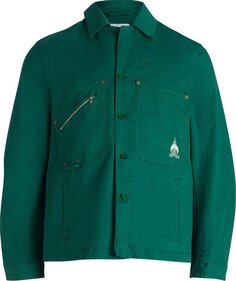Куртка Marine Serre Workwear Jacket &apos;Evergreen&apos;, зеленый