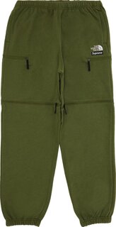 Спортивные брюки Supreme x The North Face Convertible Sweatpant &apos;Olive&apos;, зеленый