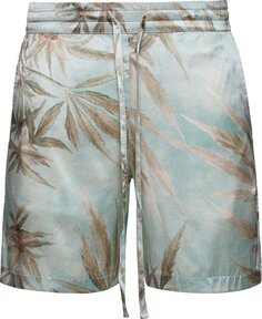 Шорты Nahmias Hawaiian print Silk Shorts &apos;Ice Blue/Multicolor&apos;, зеленый
