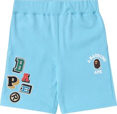Спортивные шорты BAPE Multi Fonts Sweatshorts &apos;Sax&apos;, синий
