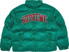 Пуховик Supreme Mesh Jersey Puffer Jacket &apos;Green&apos;, зеленый
