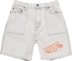 Шорты Off-White Utility Denim Shorts &apos;Extreme Bleach&apos;, синий