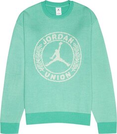 Свитер Air Jordan x Union Sweater &apos;Kinetic Green/White&apos;, зеленый