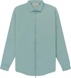 Рубашка Fear of God Essentials Filled Nylon Shirt Jacket &apos;Sycamore&apos;, зеленый