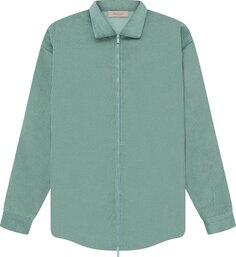 Рубашка Fear of God Essentials Corduroy Shirt Jacket &apos;Sycamore&apos;, зеленый