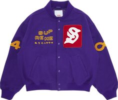 Куртка Supreme Tourist Varsity Jacket &apos;Purple&apos;, фиолетовый