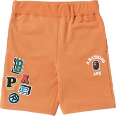 Спортивные шорты BAPE Multi Fonts Sweatshorts &apos;Orange&apos;, оранжевый