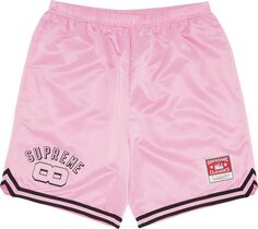 Шорты Supreme x Mitchell &amp; Ness Satin Basketball Short &apos;Pink&apos;, розовый