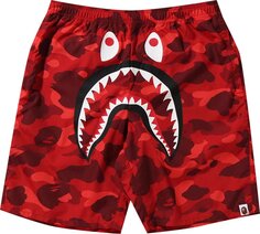 Шорты BAPE Color Camo Shark Beach Shorts &apos;Red&apos;, красный