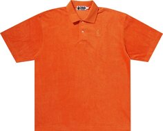 Поло BAPE Ape Head Towelling Polo &apos;Orange&apos;, оранжевый