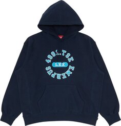 Толстовка Supreme Reverse Hooded Sweatshirt &apos;Navy&apos;, синий
