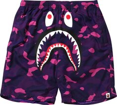 Шорты BAPE Color Camo Shark Beach Shorts &apos;Purple&apos;, фиолетовый