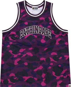 Топ BAPE Color Camo Basketball Tank Top &apos;Purple&apos;, фиолетовый