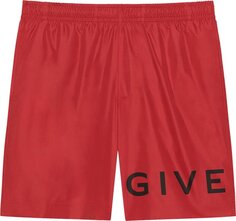 Шорты Givenchy Logo Printed Swim Shorts &apos;Vermillon&apos;, красный