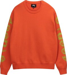 Свитер Stussy Sleeve Logo Sweater &apos;Orange&apos;, оранжевый