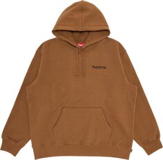 Толстовка Supreme Worldwide Hooded Sweatshirt &apos;Olive Brown&apos;, коричневый