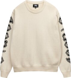 Свитер Stussy Sleeve Logo Sweater &apos;Natural&apos;, кремовый