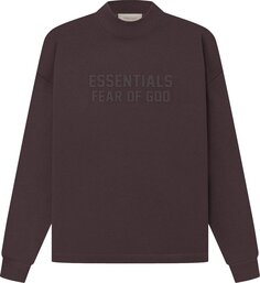 Толстовка Fear of God Essentials Relaxed Crewneck &apos;Plum&apos;, коричневый