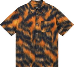 Рубашка Stussy Fur Print Shirt &apos;Tiger&apos;, разноцветный