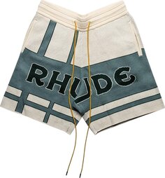 Шорты Rhude Palm Knit Short &apos;Ivory/Sage&apos;, кремовый