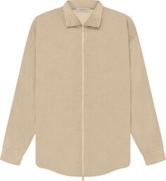 Рубашка Fear of God Essentials Corduroy Shirt Jacket &apos;Sand&apos;, загар