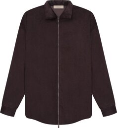 Рубашка Fear of God Essentials Corduroy Shirt Jacket &apos;Plum&apos;, коричневый
