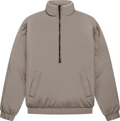 Пуховик Fear of God Essentials Half-Zip Puffer &apos;Desert Taupe&apos;, серый