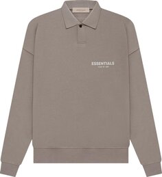 Лонгслив Fear of God Essentials Long-Sleeve Polo &apos;Desert Taupe&apos;, серый