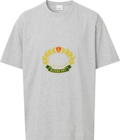 Футболка Burberry Oak Leaf Crest Oversized T-Shirt &apos;Pale Grey Melange&apos;, серый