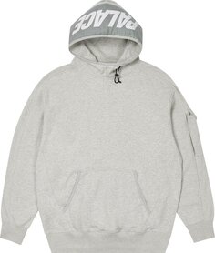 Толстовка Palace Giant Woven Label Hood &apos;Grey Marl&apos;, серый