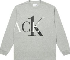 Лонгслив Palace x Calvin Klein Long-Sleeve &apos;Light Grey Heather&apos;, серый
