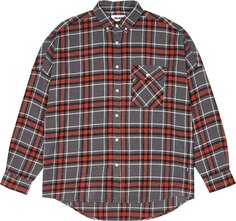 Рубашка Palace Flannel Drop Shoulder Shirt &apos;Grey&apos;, серый