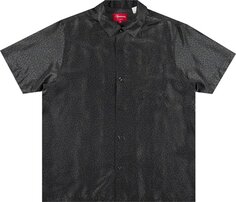 Рубашка Supreme Leopard Silk Short-Sleeve Shirt &apos;Charcoal&apos;, серый