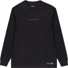 Футболка Air Jordan x A Ma Maniére Long-Sleeve T-Shirt &apos;Black/Medium Ash&apos;, черный