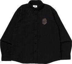 Рубашка BAPE One Point Corduroy Relaxed Fit Shirt &apos;Black&apos;, черный