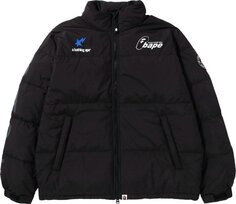 Куртка BAPE Soccer Game Graphic Relaxed Fit Down Jacket &apos;Black&apos;, черный