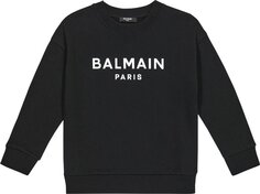 Толстовка Balmain Crewneck &apos;Black/White&apos;, черный