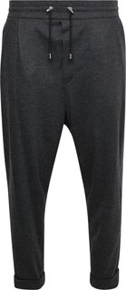 Брюки Balmain Low Crotch Elastic Belted Flannel Pants &apos;Gris Gonce&apos;, черный