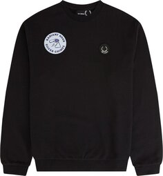 Толстовка Fred Perry x Raf Simons Patched Sweatshirt &apos;Black&apos;, черный