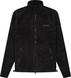 Куртка Fear of God Essentials Polar Fleece Full Zip Jacket &apos;Iron&apos;, черный